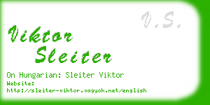 viktor sleiter business card